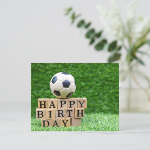 Soccer Birthday with ball and Happy Birthday 