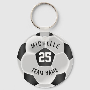 Soccer - Black and White Keychain