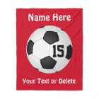 Soccer Blanket with NAME, NUMBER and TEXT