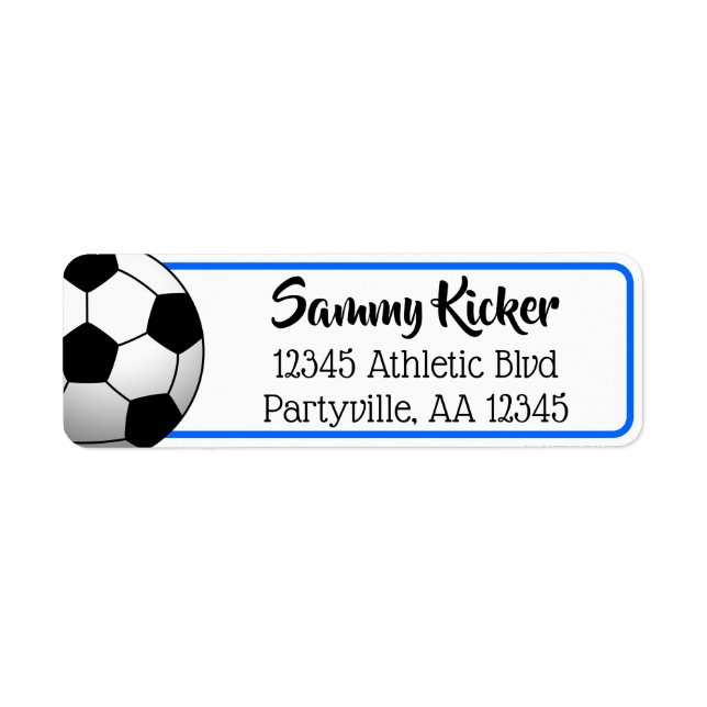 Soccer Blue & Black Address (Front)