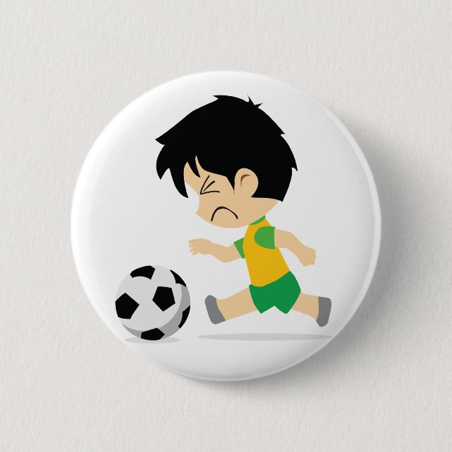 Soccer Boy 2 Inch Round Button (Front)