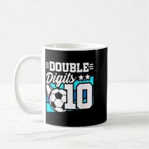 Soccer Boy Birthday 10 Year Old Double Digits 10th Coffee Mug