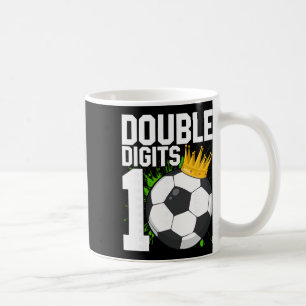 Soccer Boy Birthday 10 Year Old Double Digits 10th Coffee Mug