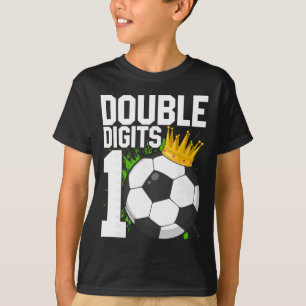 Soccer Boy Birthday 10 Year Old Double Digits 10th T-Shirt