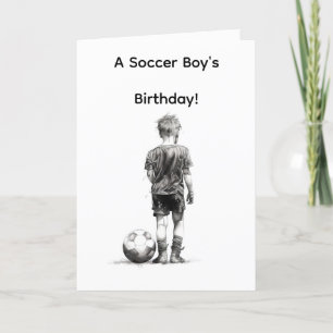 SOCCER BOY BIRTHDAY CARD