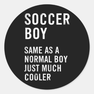 Soccer Boy Definition Funny Classic Round Sticker