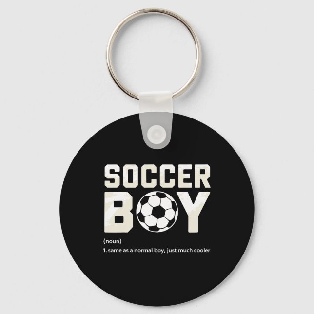 Soccer Boy Definition  Keychain (Front)