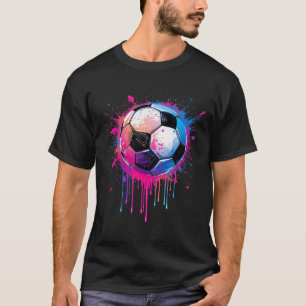 Soccer Boys Girls Awesome Colourful Soccer Drip So T-Shirt