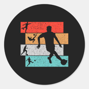 Soccer Boys Kids Men  Classic Round Sticker