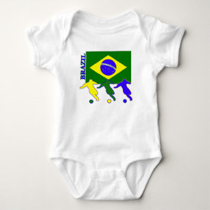 Soccer Brazil Baby Bodysuit