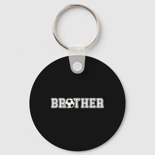 Soccer Brother 1st Birthday  Keychain (Front)