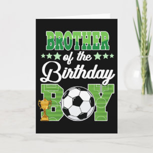 Soccer Brother Birthday Boy Party Soccer Family Ma Card