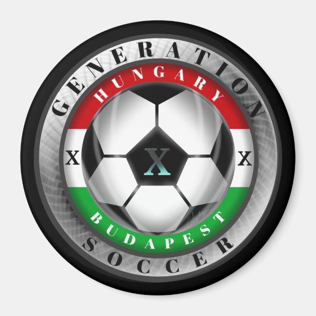 Soccer Budapest Hungary Generation X Magnet (Front)