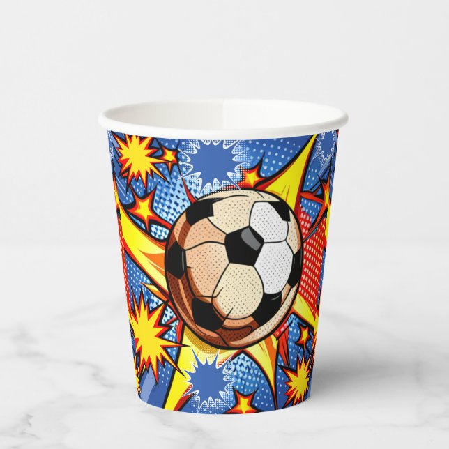 Soccer Burst Paper Cups (Left)