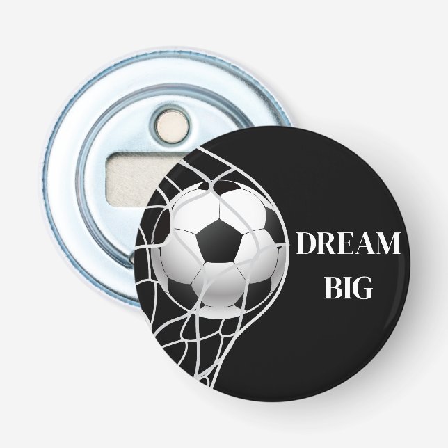 Soccer Button Bottle Opener (Front)