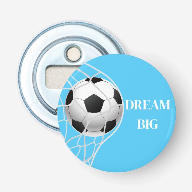 Soccer Button Bottle Opener (Front)