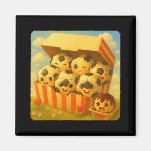 Soccer Byll Chicken Nuggets Cute Kawaii Funny Fast Magnet