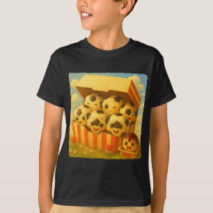 Soccer Byll Chicken Nuggets Cute Kawaii Funny Fast T-Shirt