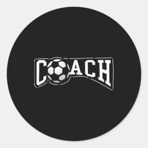 Soccer Byll Coach Gift - Sports Coaching Head  Classic Round Sticker