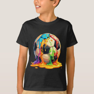 Soccer Byll Colour Cream Drip Youth Drip Soccer Fo T-Shirt