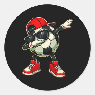 Soccer Byll Dabbing Funny Player Soccer  Classic Round Sticker