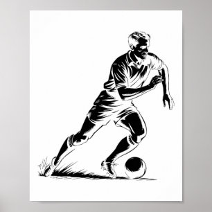 Soccer Byll In Motion Pixel Art Design _1  Poster