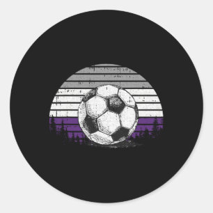 Soccer Byll Lgbt-q Gay Pride Flag Sport Fan Player Classic Round Sticker