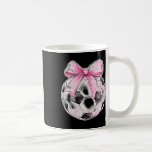 Soccer Byll Pink Coquette Bow Dainty Ribbon Girls Coffee Mug