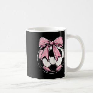 Soccer Byll Pink Coquette Bow Dainty Ribbon Girls  Coffee Mug
