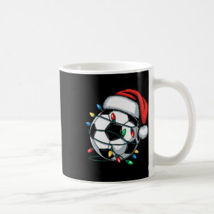 Soccer Byll Santa Hat Christmas Lights Pyjamas Xma Coffee Mug