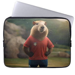 Soccer Capybara, Laptop Sleeve