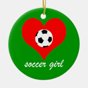 soccer ceramic ornament
