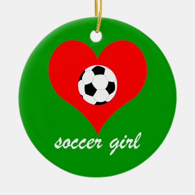 soccer ceramic ornament (Front)