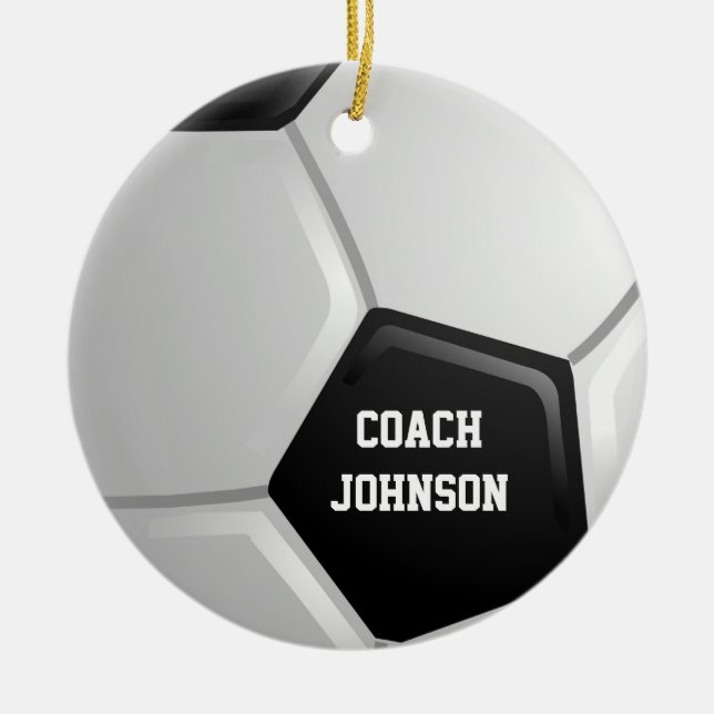 Soccer Ceramic Ornament (Front)