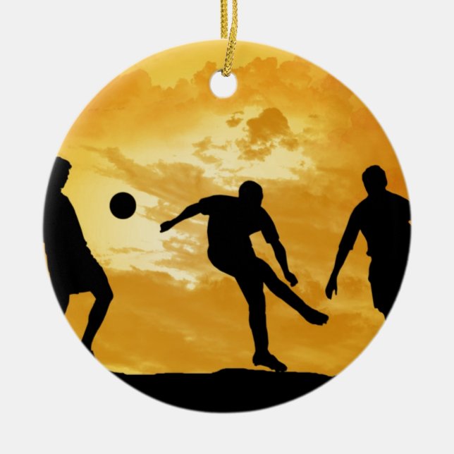 Soccer Ceramic Ornament (Front)