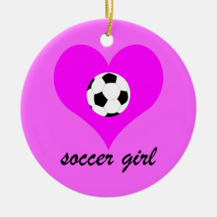 soccer ceramic ornament