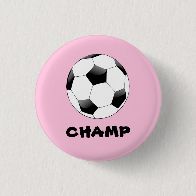 Soccer Champ Badge 1 Inch Round Button (Front)