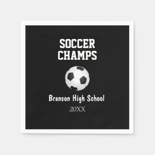 Soccer Champs Ball Personalized Party Napkins