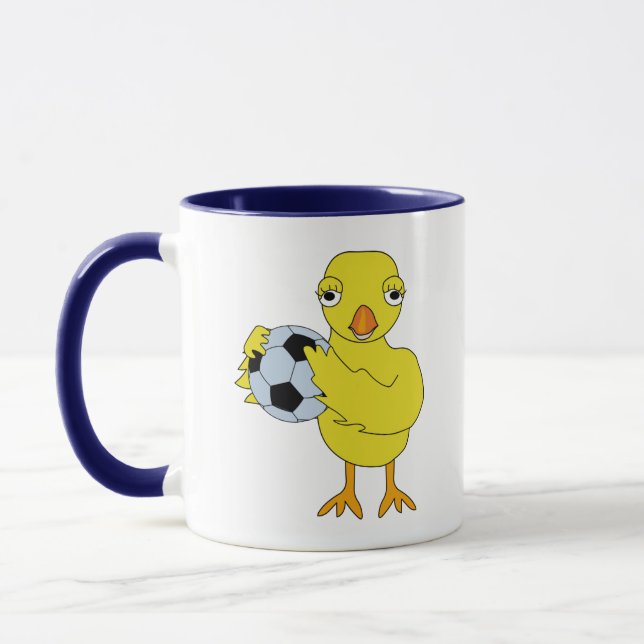 Soccer Chick Ceramic Mug (Left)