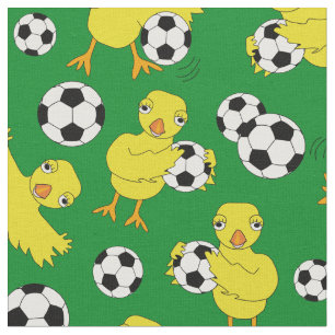 Soccer Chick Pattern Fabric