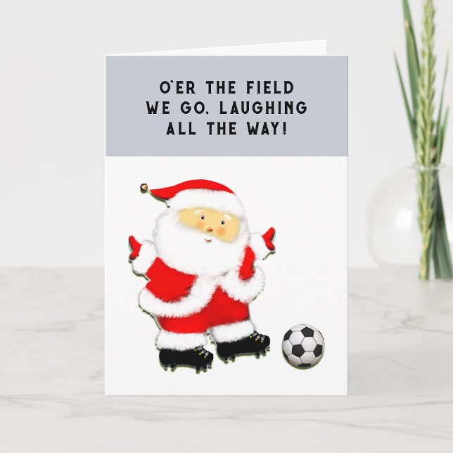 soccer Christmas holiday cards (Front)