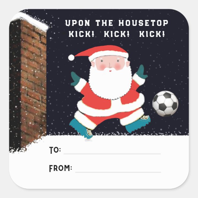 Soccer Christmas Holiday Gift Tags (Front)