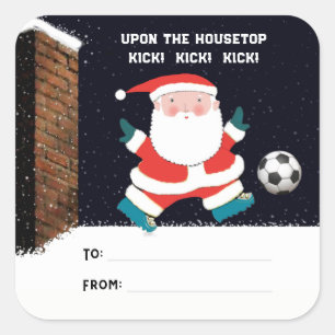 Soccer Christmas Holiday Gift Tags