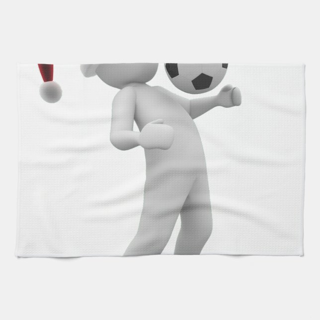 soccer christmas kitchen towel (Horizontal)