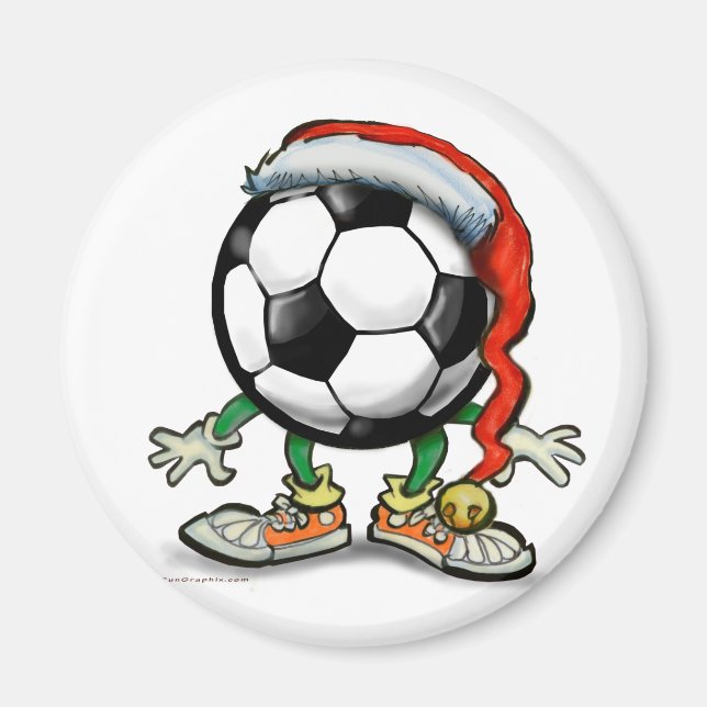 Soccer Christmas Magnet (Front)