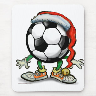 Soccer Christmas Mouse Pad