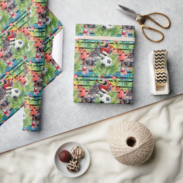 Soccer Christmas themed  Wrapping Paper (Crafts)