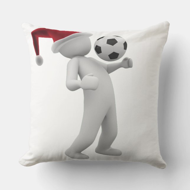 soccer christmas throw pillow (Front)