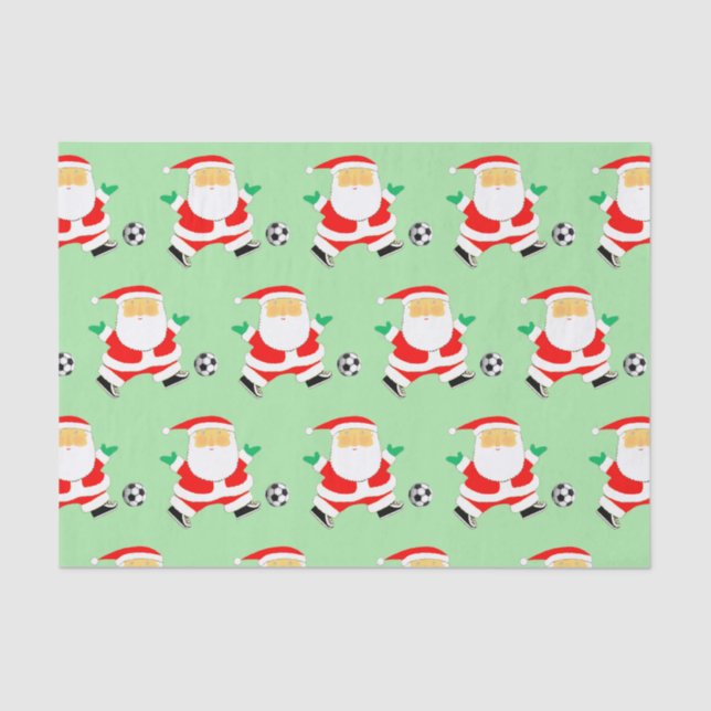 Soccer Christmas Tissue Paper (Front)