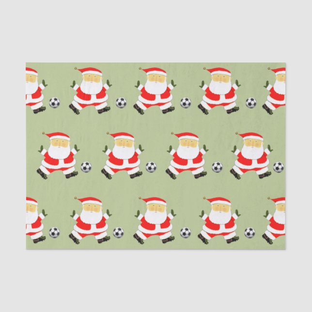 Soccer Christmas Tissue Paper (Front)